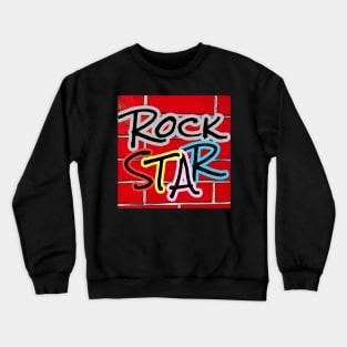 Rick Star / Red Wall Bricks Background Crewneck Sweatshirt